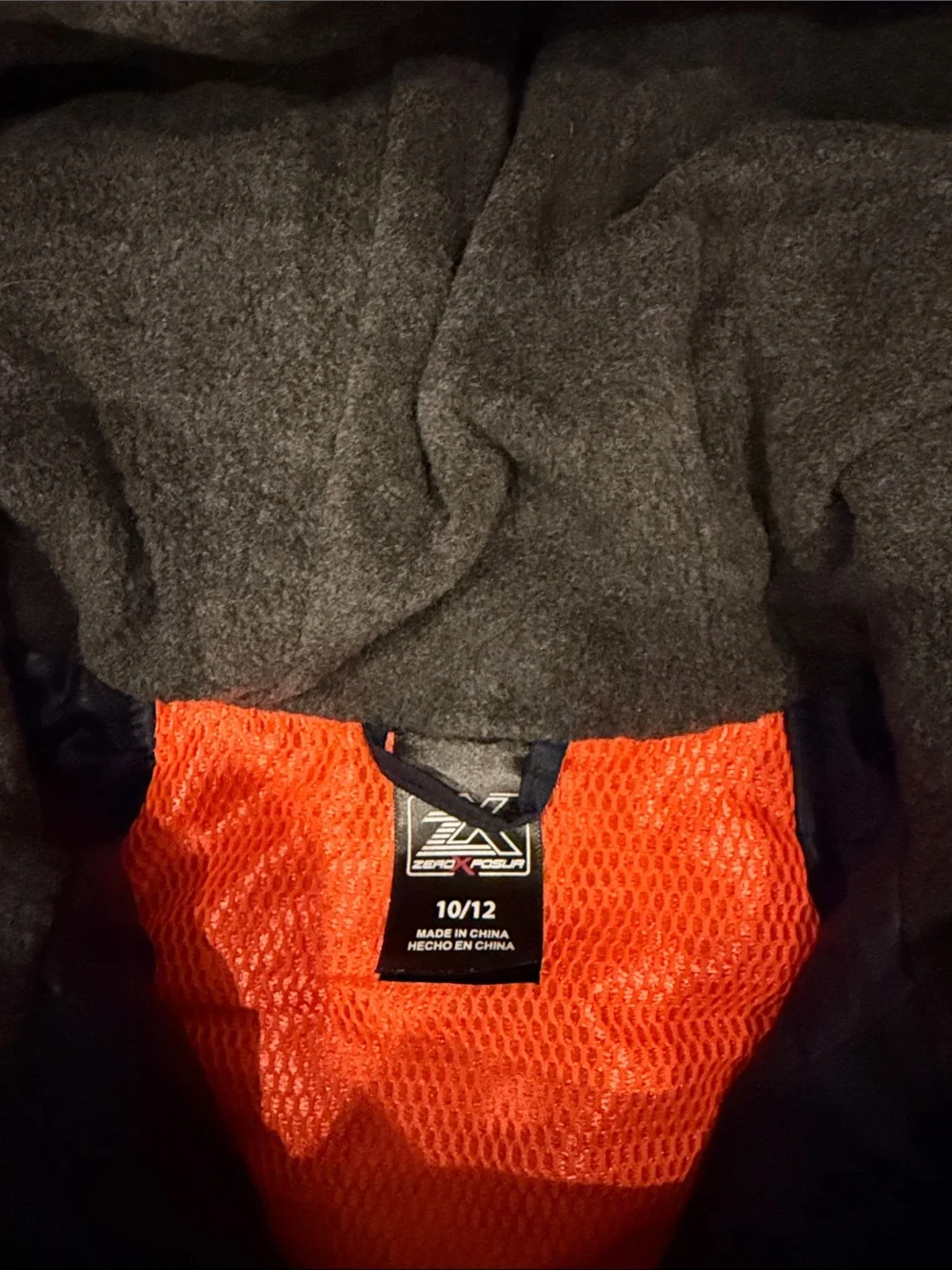 ZeroXposur SZ 12 Gray Jacket with Bright Orange Liner